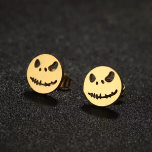 COPY - Halloween Stainless Steel Studs Lady Jewelry Gold Tone